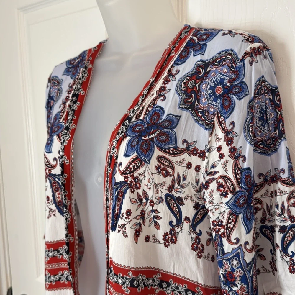 Maurices floral open front kimono - Picture 2 of 6